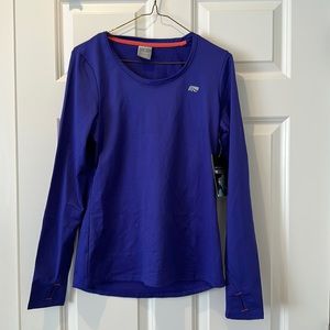 Marika trek purple long sleeve running shirt size m